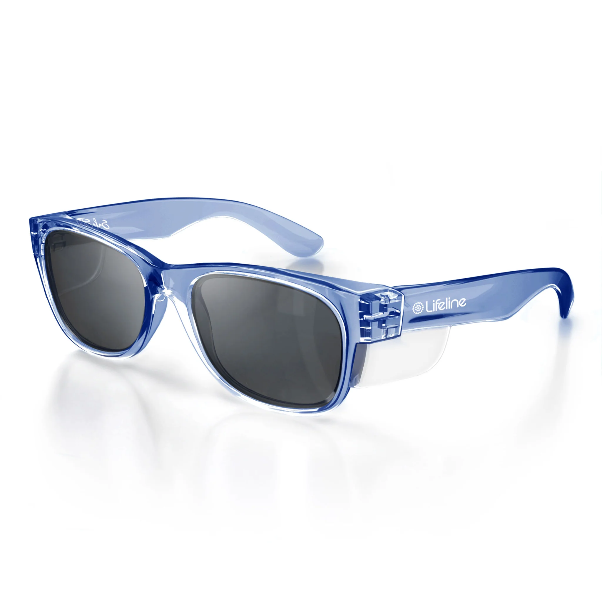 Classics Blue Frame Polarised Lens Safety Glasses - Image 3