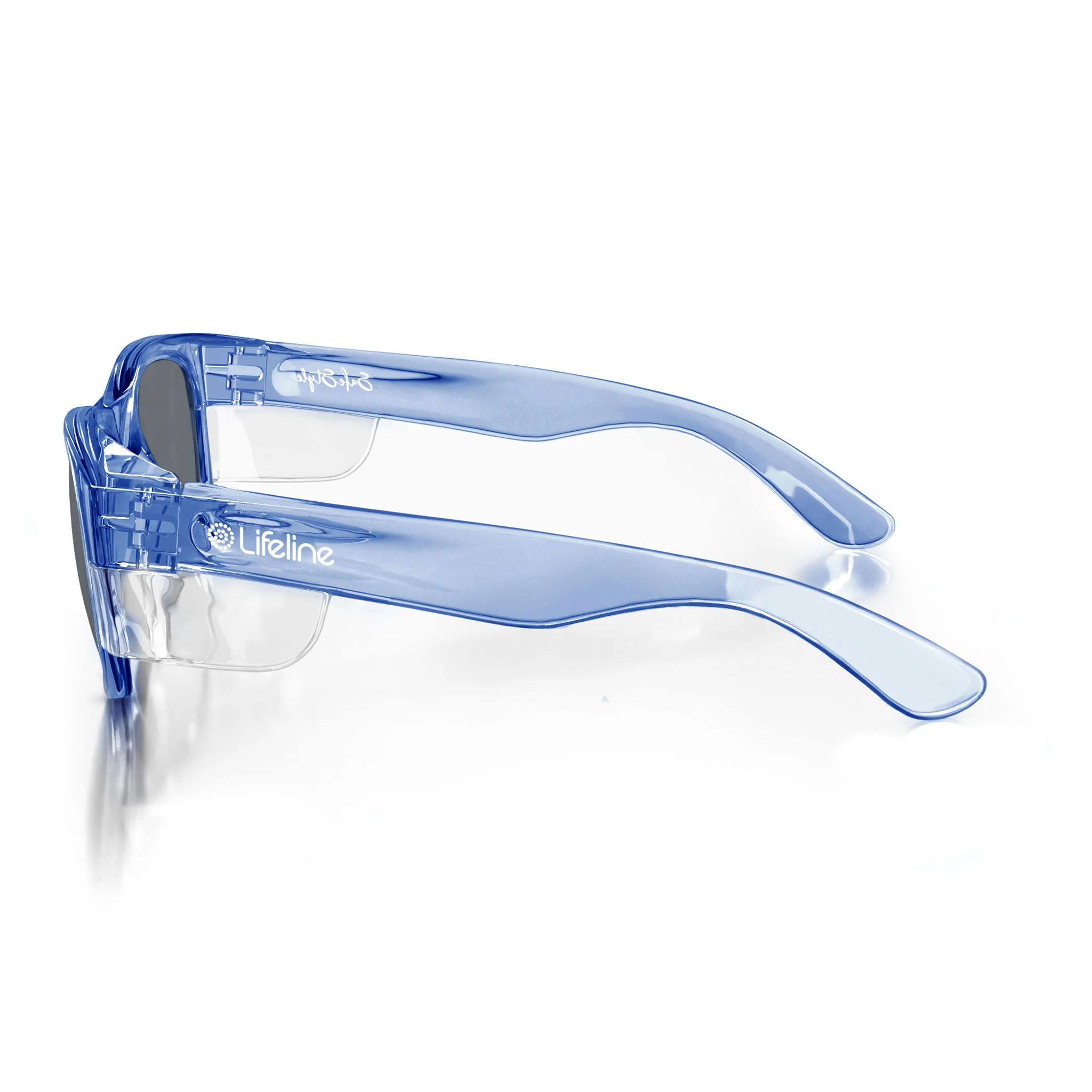 Classics Blue Frame Polarised Lens Safety Glasses - Image 4
