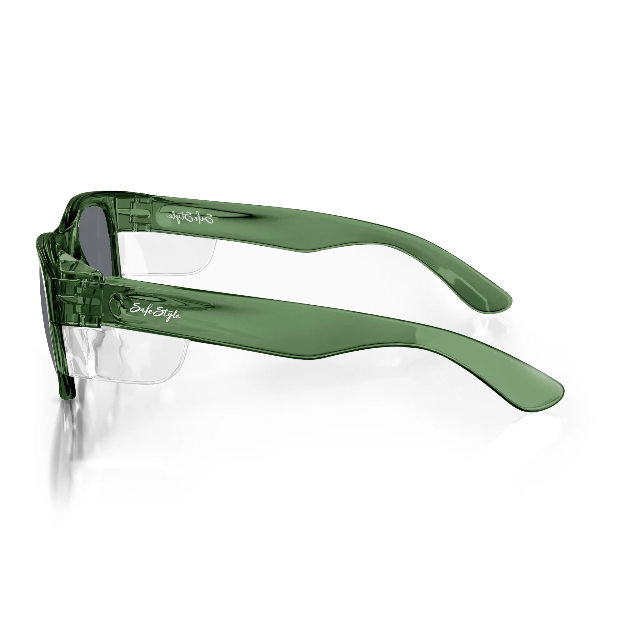 Classics Green Frame Polarised Lens Safety Glasses - Image 3