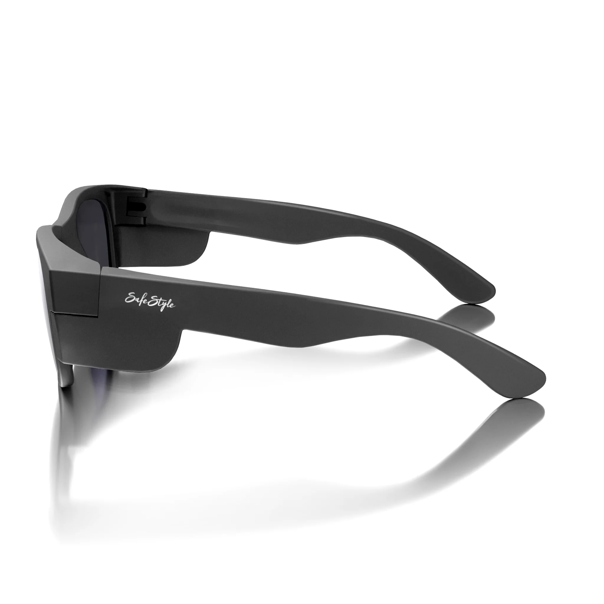 Classics Matte Black Frame Polarised Lens Safety Glasses - Image 3