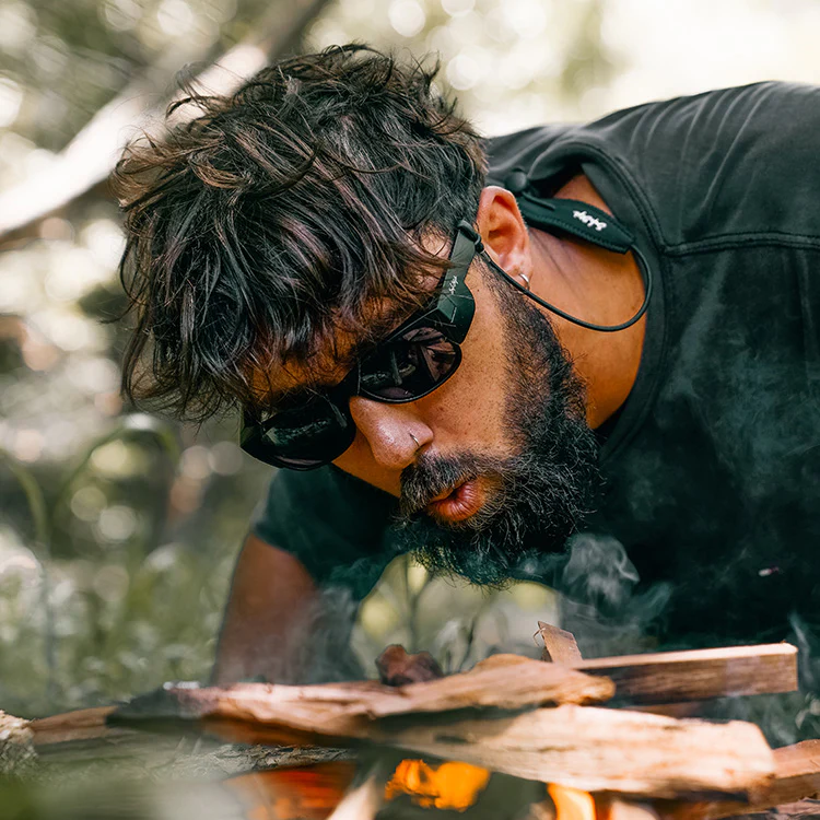 Classics Matte Black Frame Polarised Lens Safety Glasses - Image 5