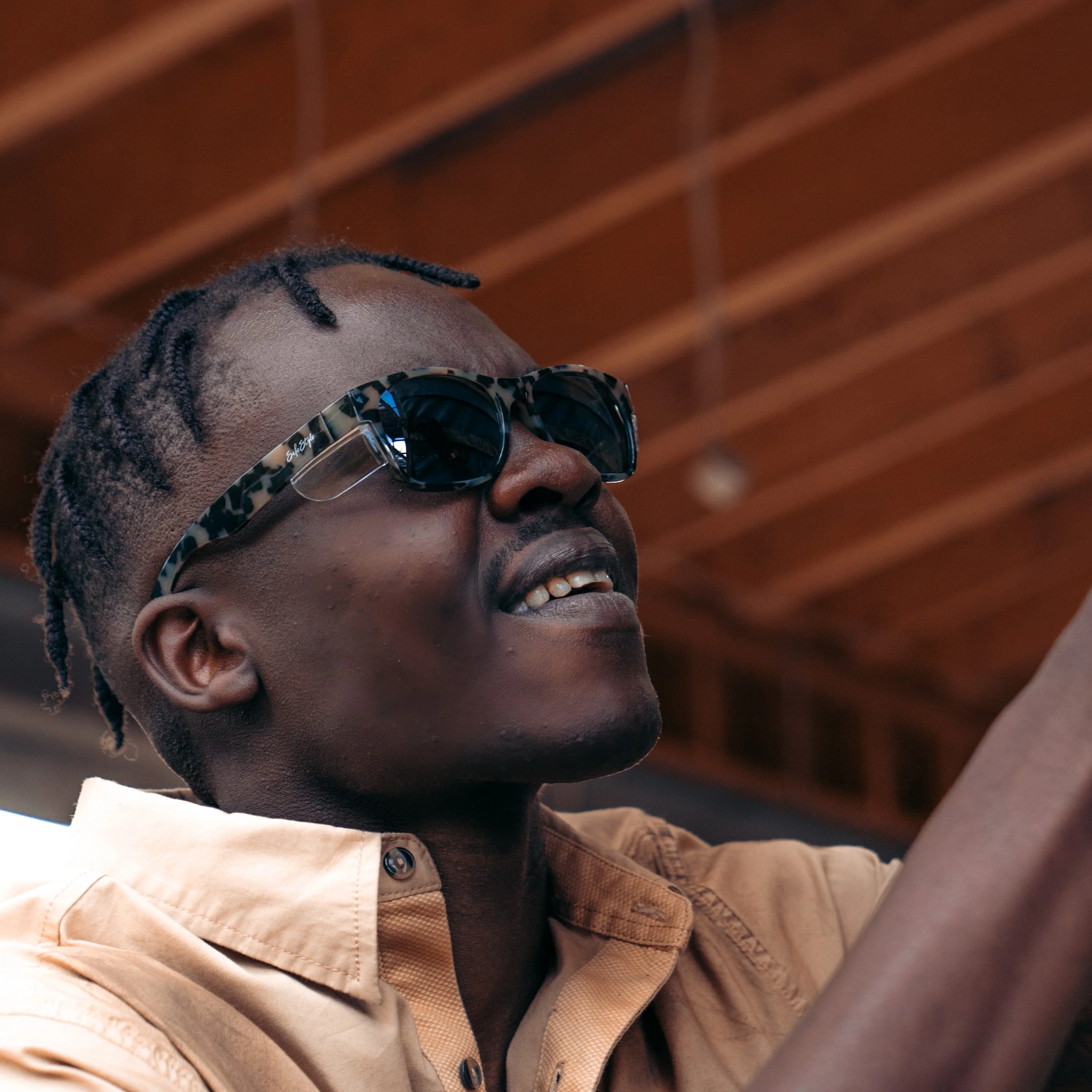 Classics Milky Tort Frame Polarised Lens Safety Glasses - Image 5