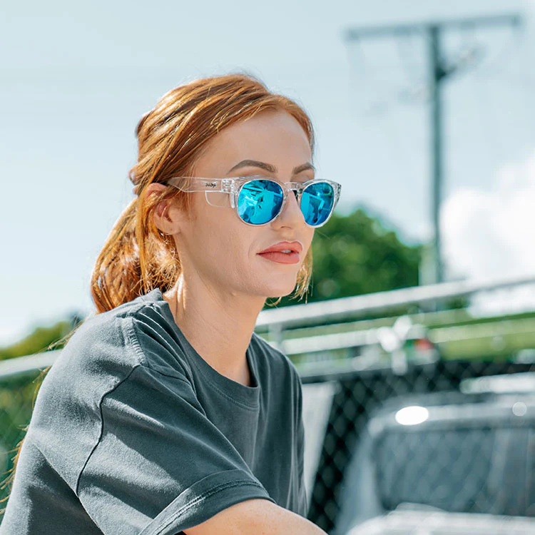 Cruisers Clear Frame Mirrors Blue Polarised Safety Glasses - Image 5