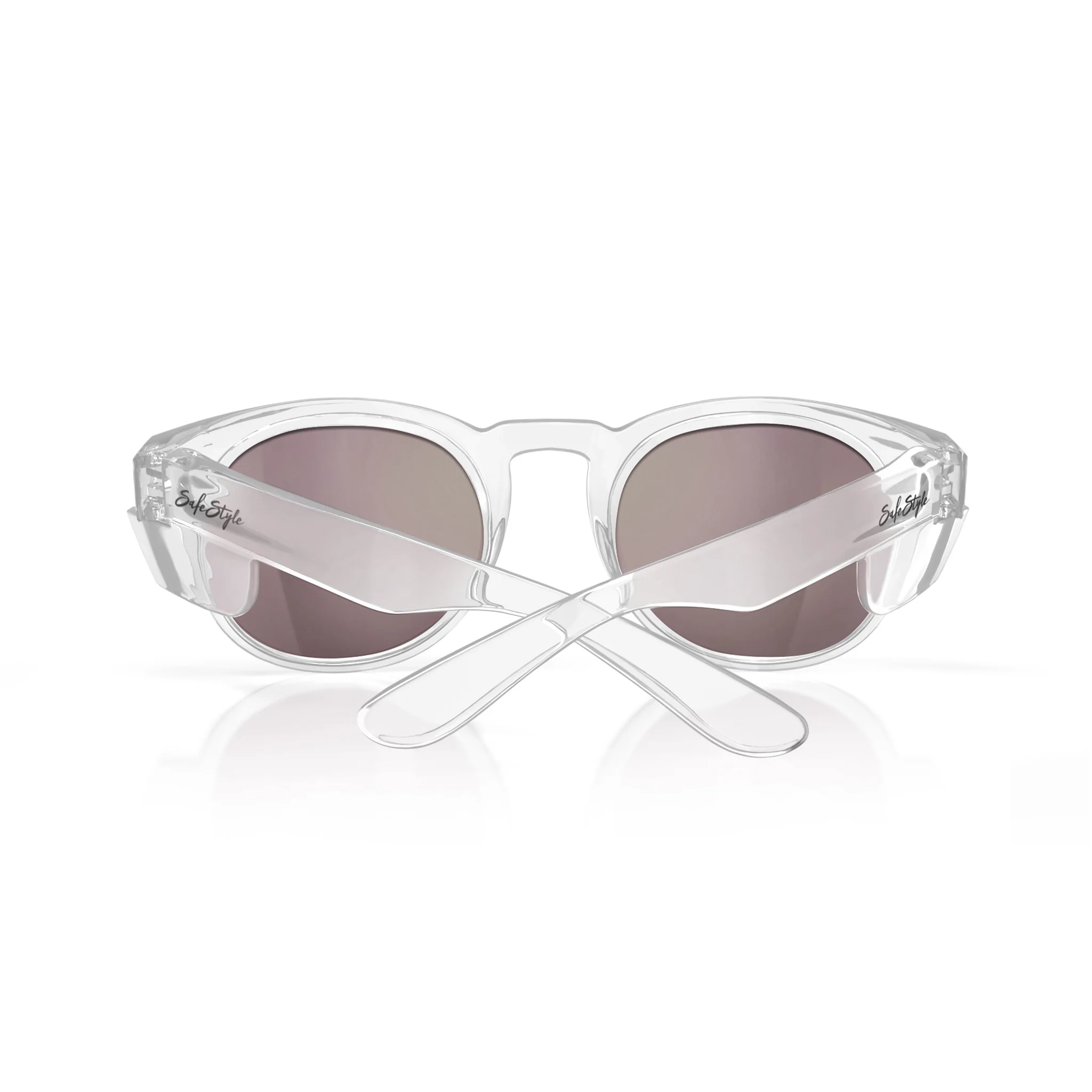 Cruisers Clear Frame Mirrors Red Polarised Safety Glasses - Image 4