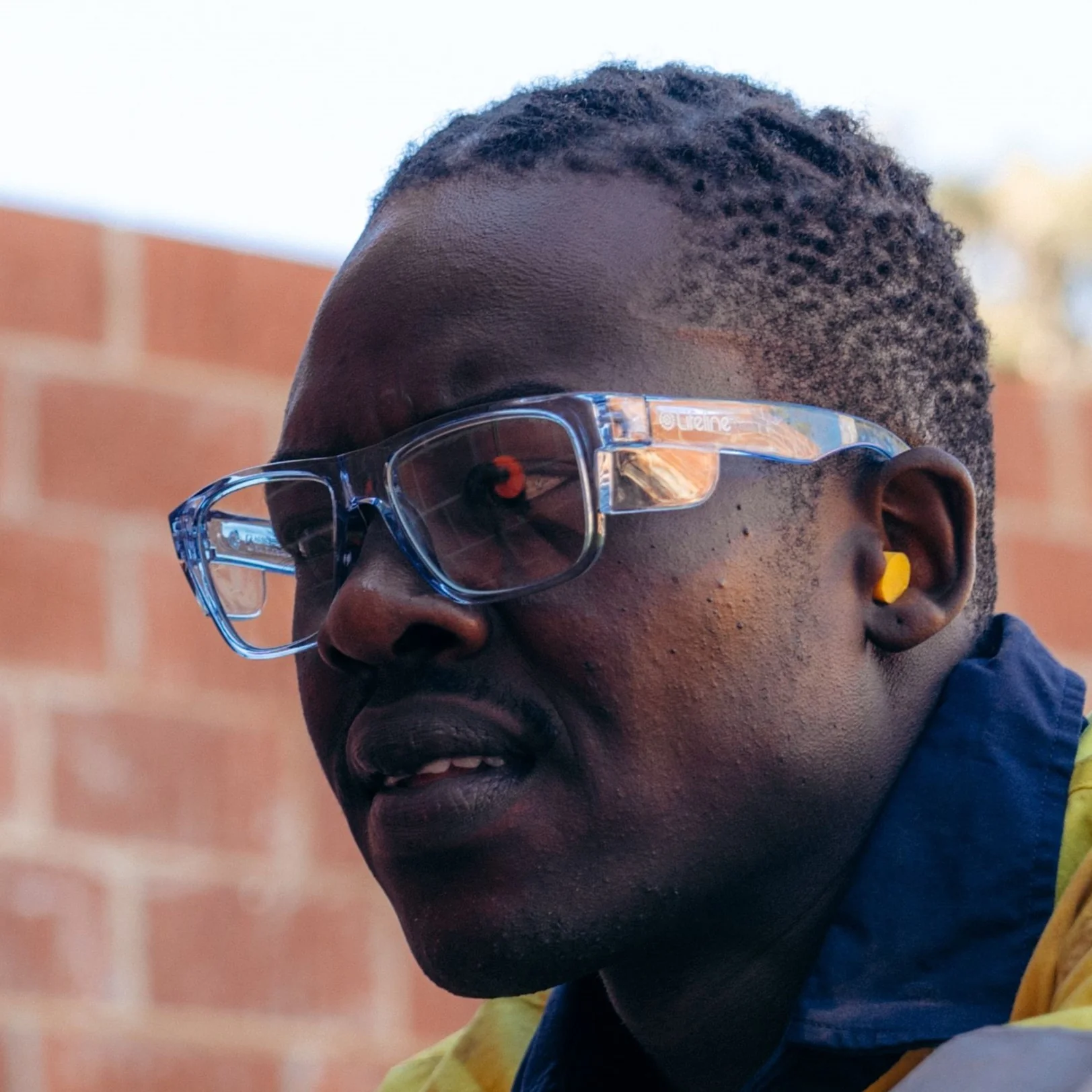 Fusions Blue Frame Clear Lens Safety Glasses - Image 5