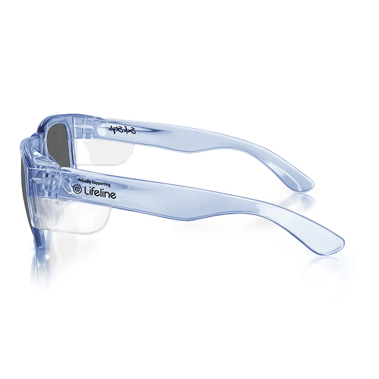 Fusions Blue Frame Polarised Lens Safety Glasses - Image 3