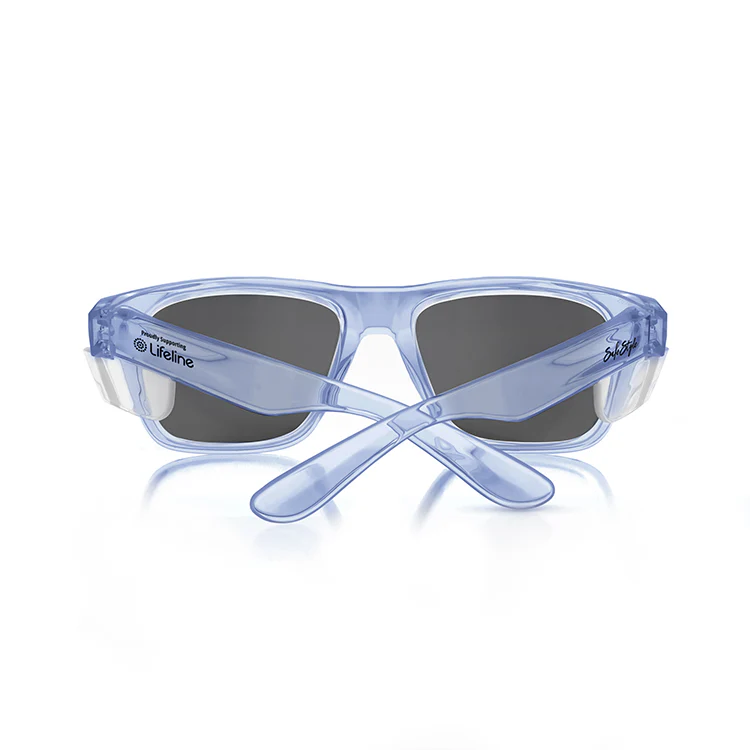 Fusions Blue Frame Polarised Lens Safety Glasses - Image 4
