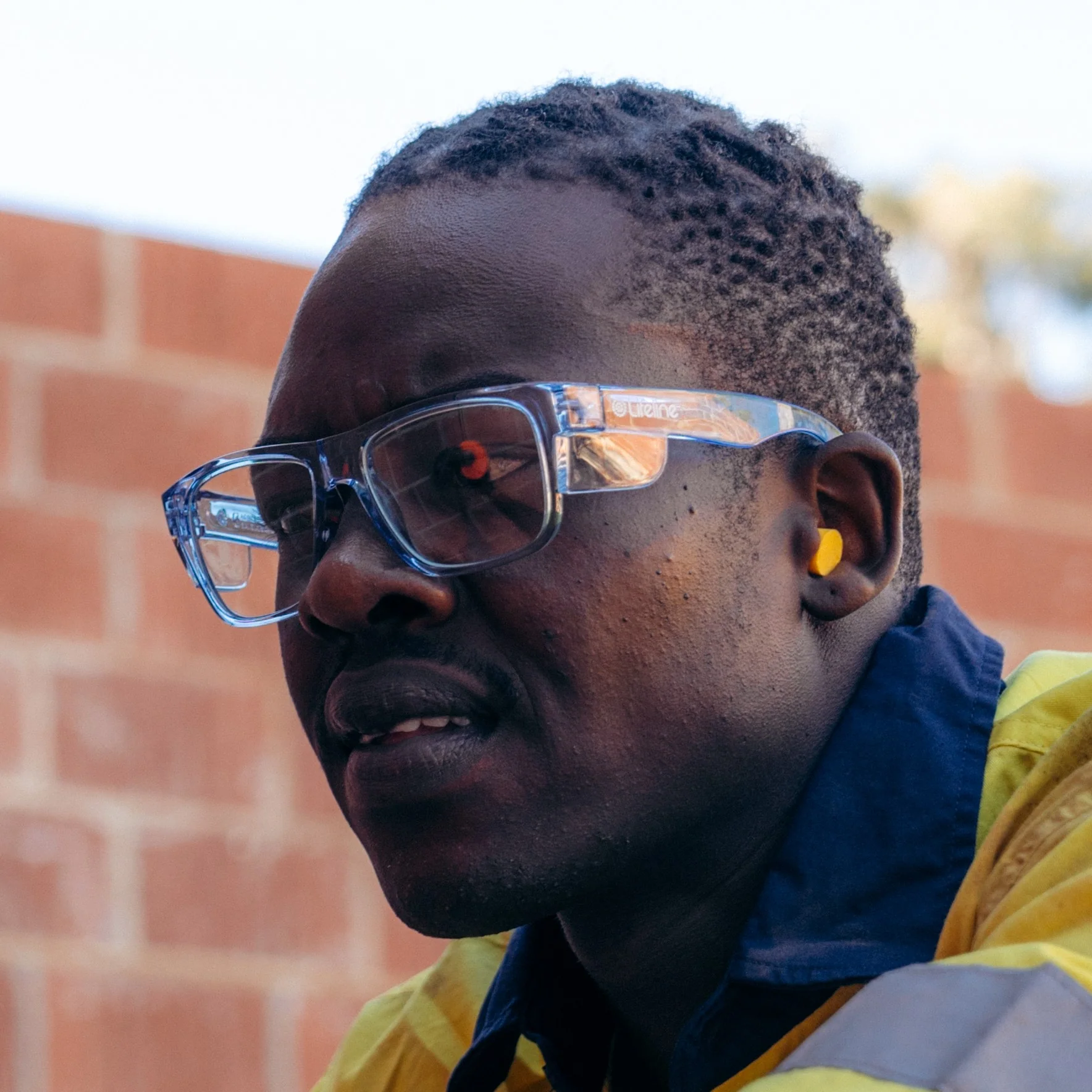 Fusions Blue Frame Tinted Lens Safety Glasses - Image 5