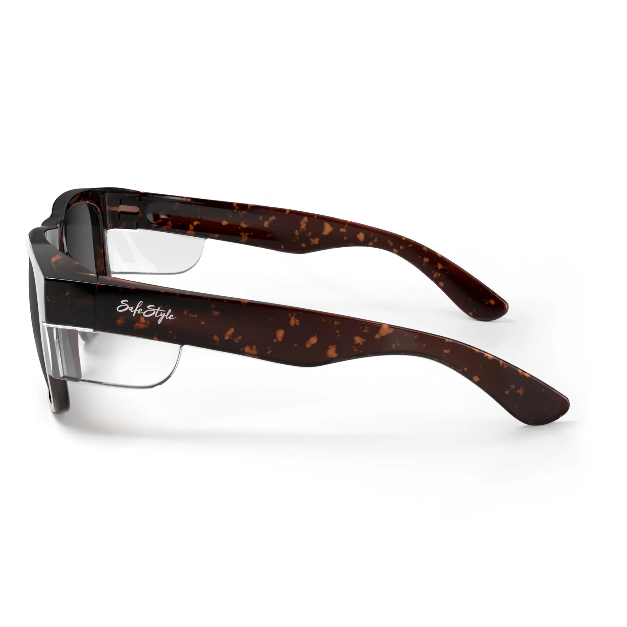 Fusions Brown Tort Frame Polarised Lens Safety Glasses - Image 3