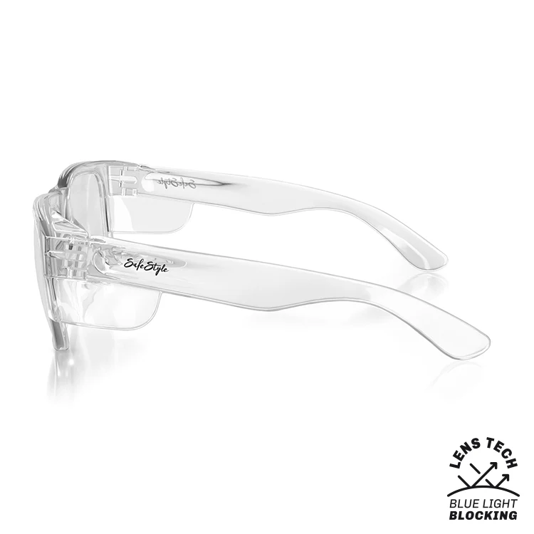Fusions Clear Frame Blue Light Blocking Lens Safety Glasses - Image 3