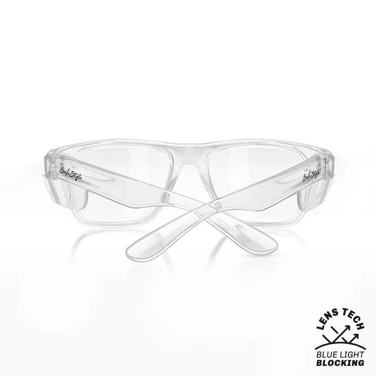 Fusions Clear Frame Blue Light Blocking Lens Safety Glasses - Image 4