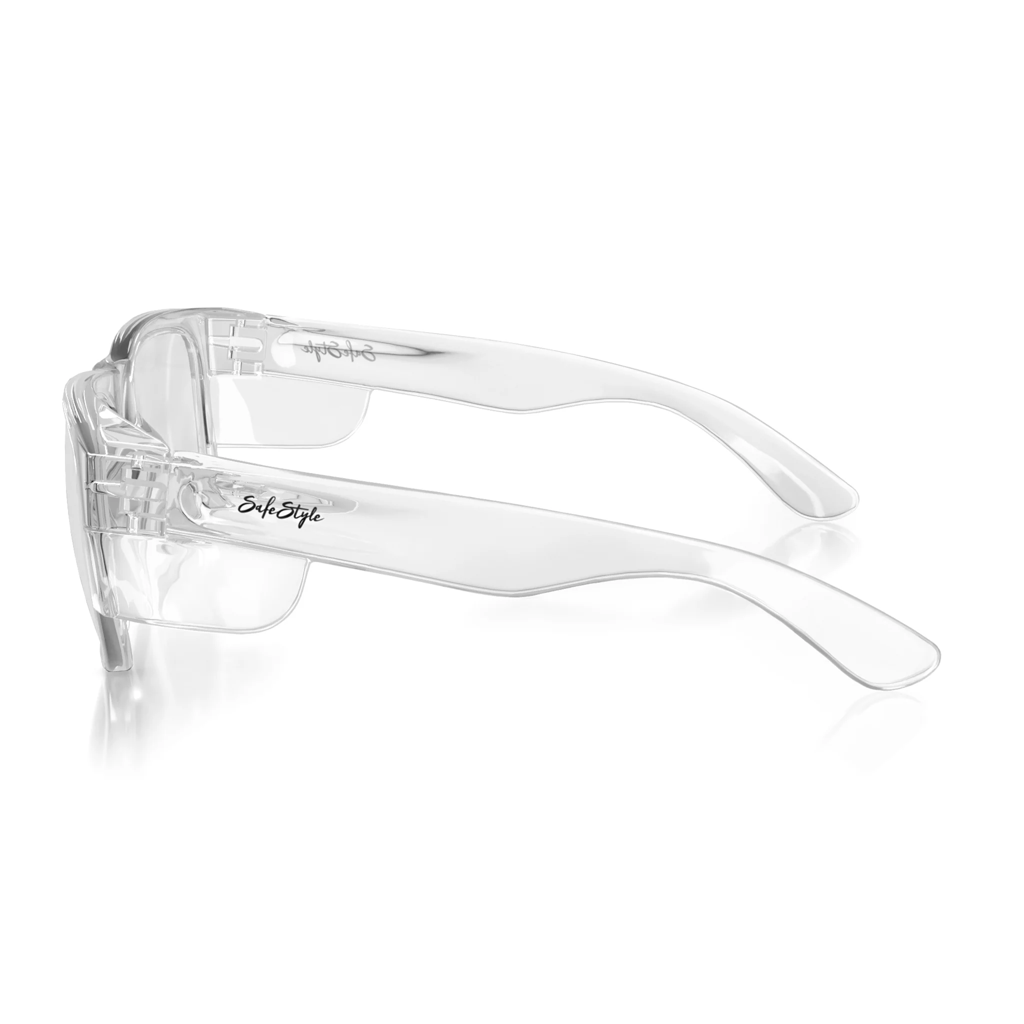 Fusions Clear Frame Clear Lens Safety Glasses - Image 3