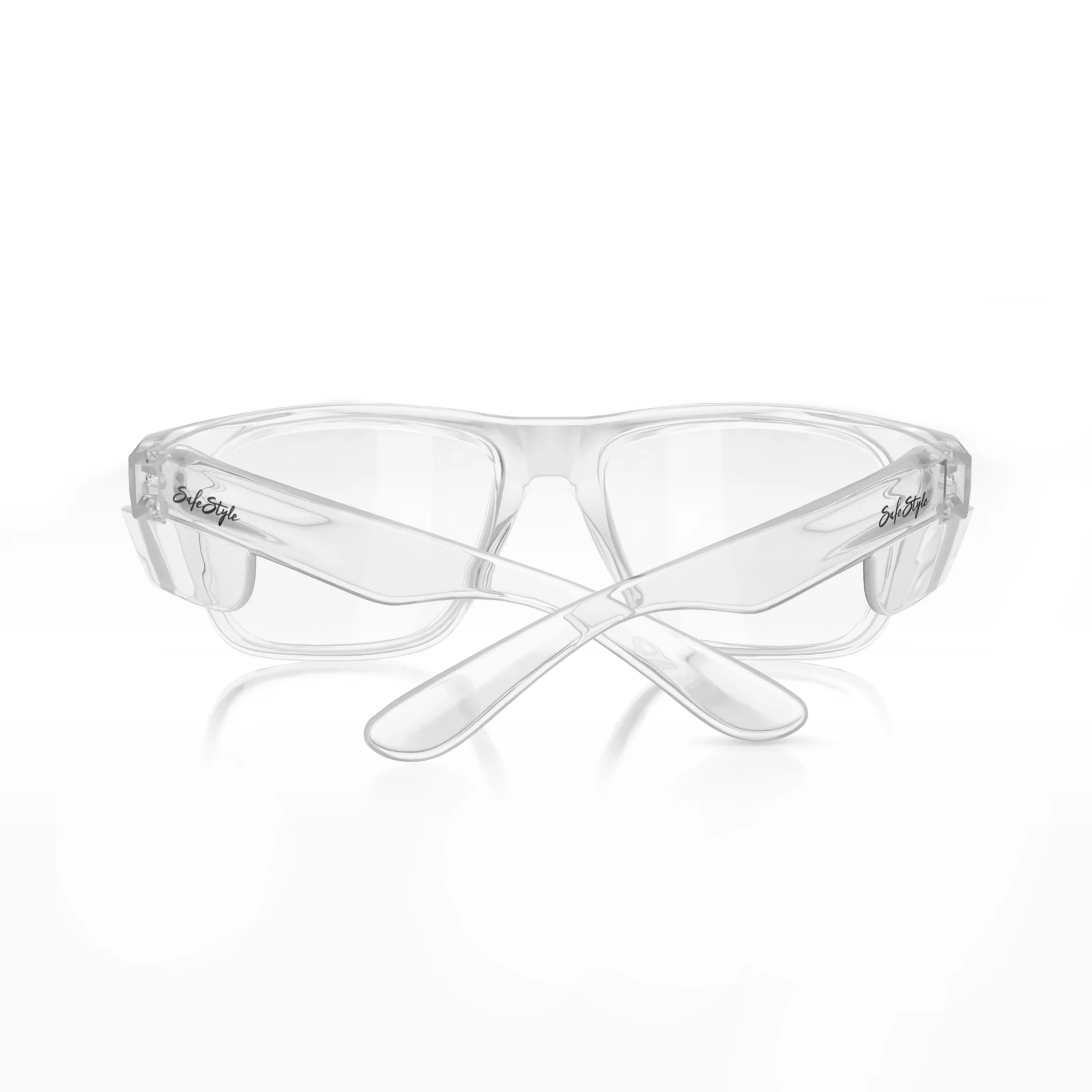 Fusions Clear Frame Clear Lens Safety Glasses - Image 4