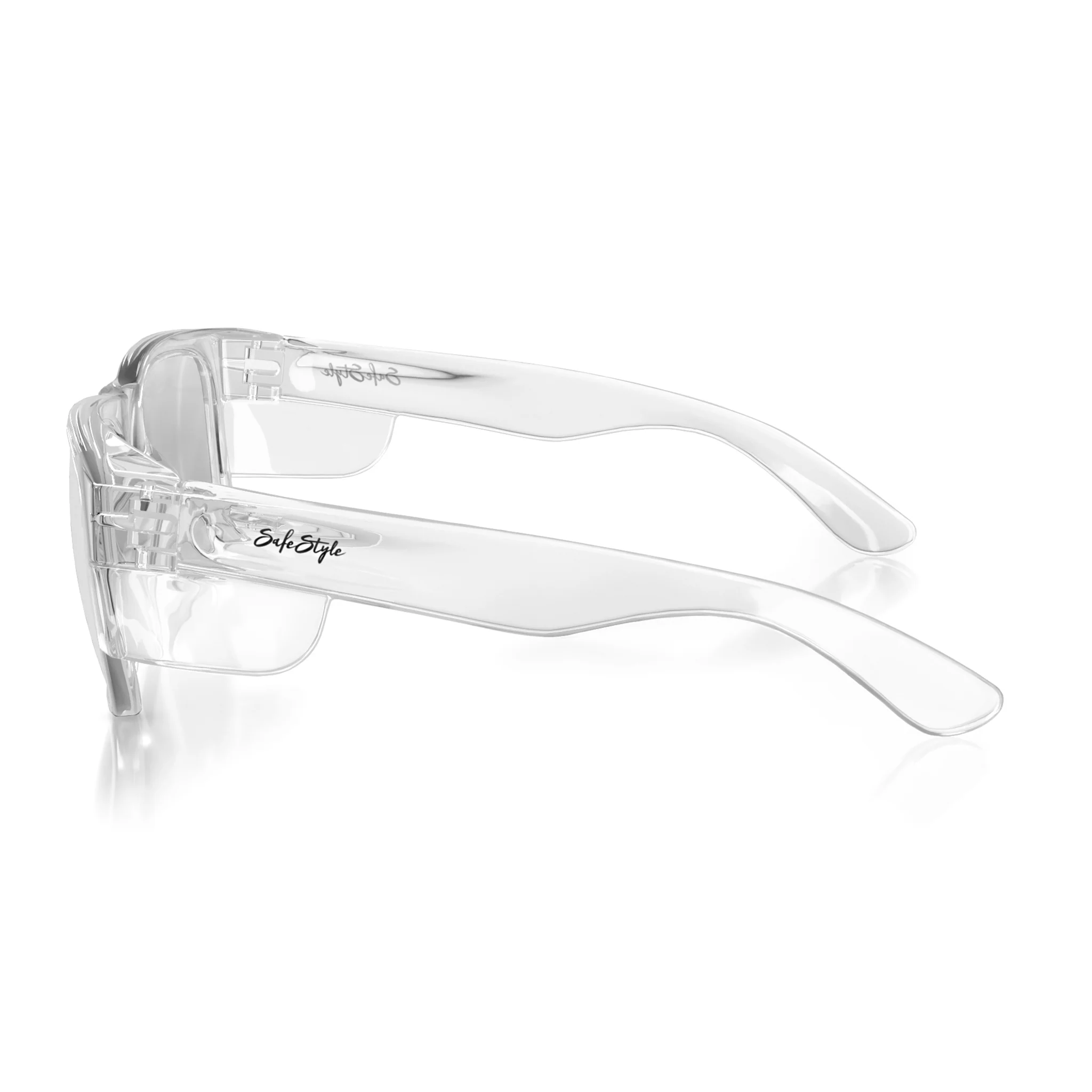 Fusions Clear Frame Hybrids Photochromic Lens Safety Glasses - Image 3