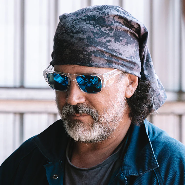 Fusions Clear Frame Mirrors Blue Polarised Lens Safety Glasses - Image 5