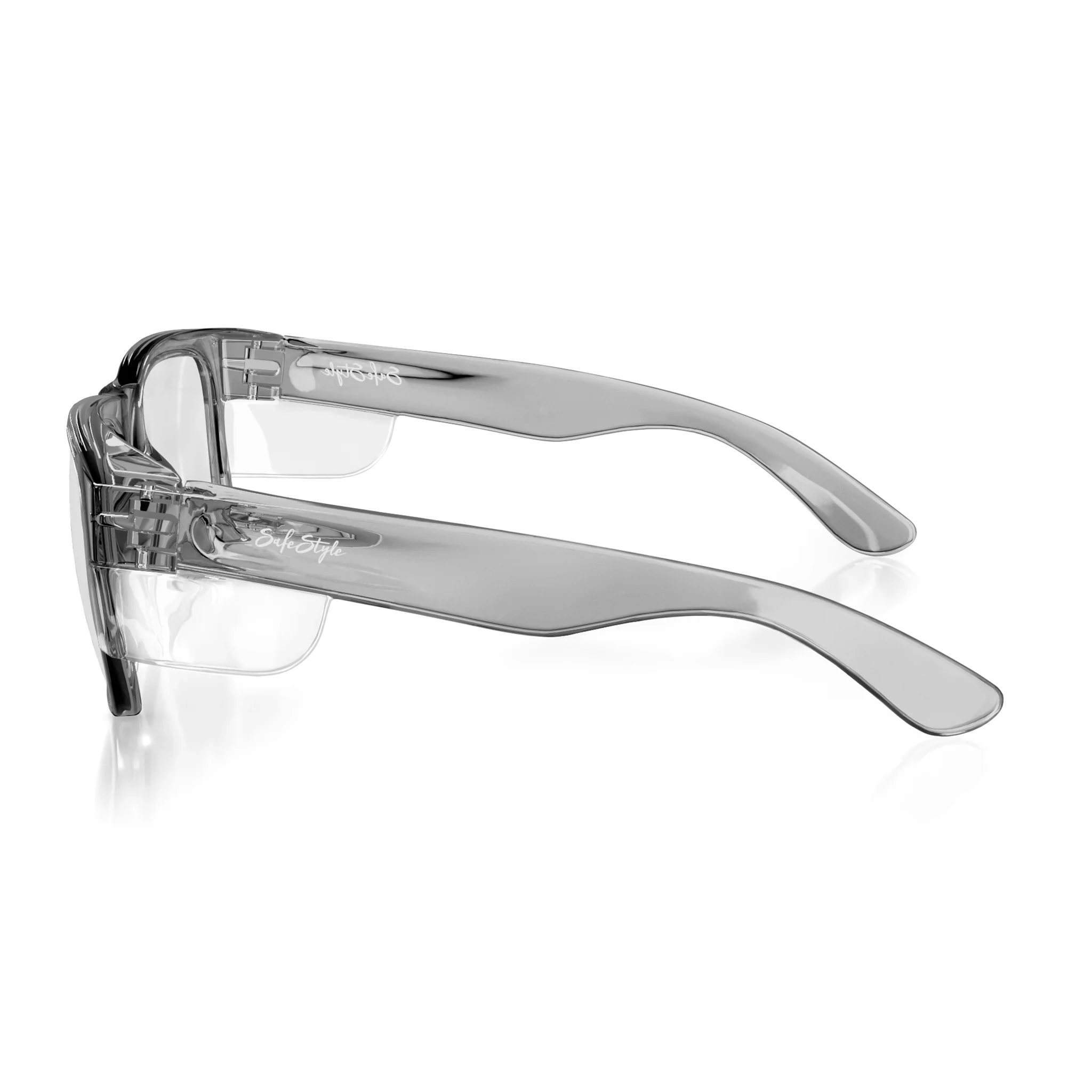Fusions Graphite Frame Clear Lens Safety Glasses - Image 3