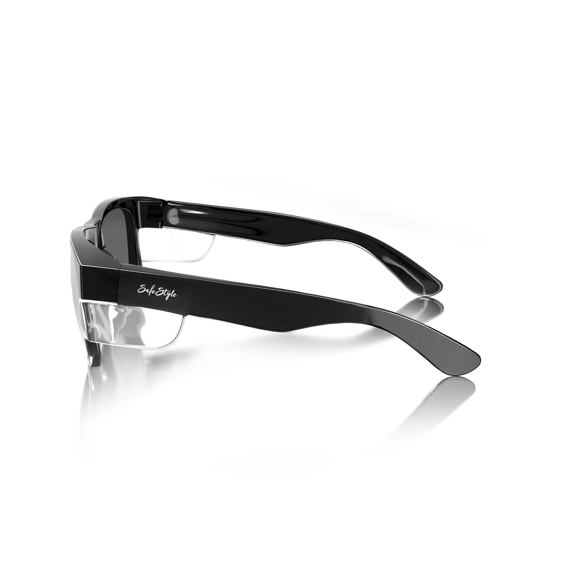Fusions Kids Black Frame Tinted Lens Safety Glasses - Image 3