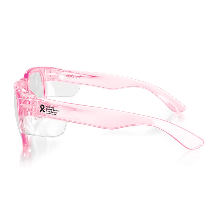 Fusions Pink Frame Clear Lens Safety Glasses - Image 3