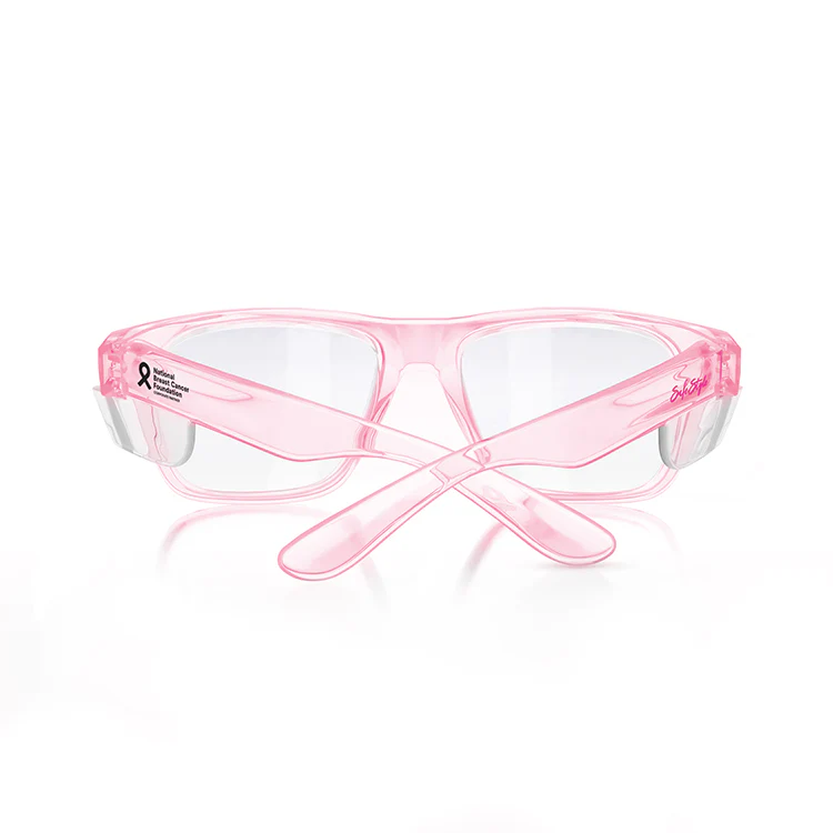 Fusions Pink Frame Clear Lens Safety Glasses - Image 4