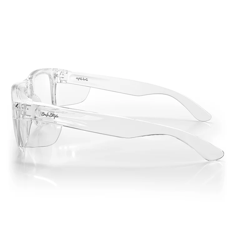 Fusions XL Clear Frame Prescription Safety Glasses - Image 3