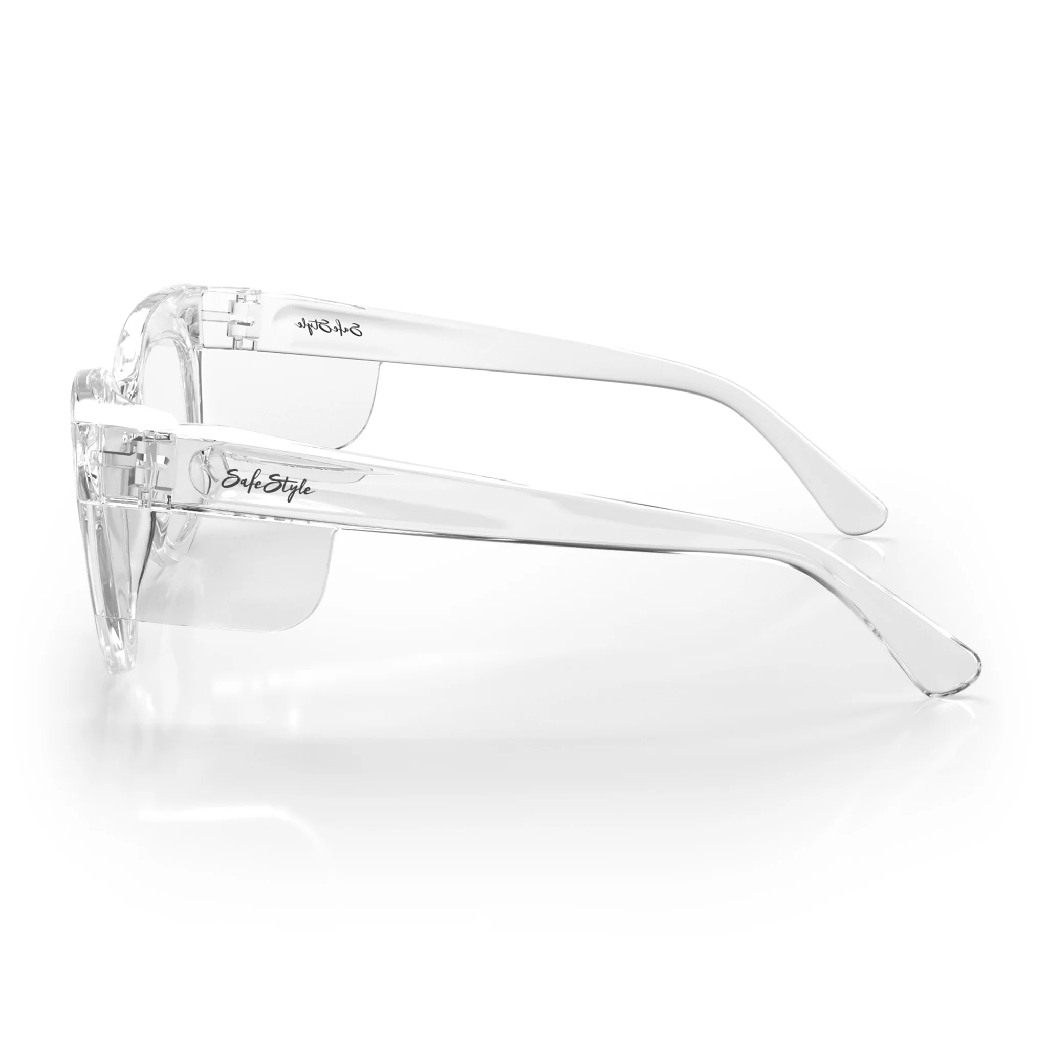 Harps Clear Frame Clear Lens Safety Glasses - Image 3