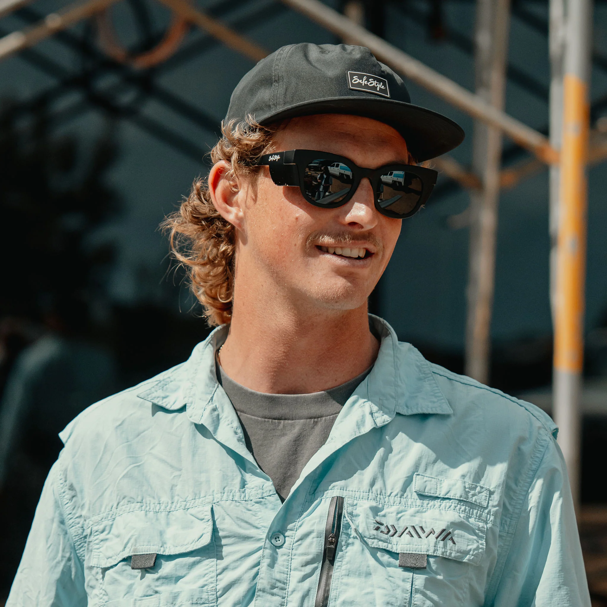 Harps Matte Black Frame Polarised Lens Safety Glasses - Image 7