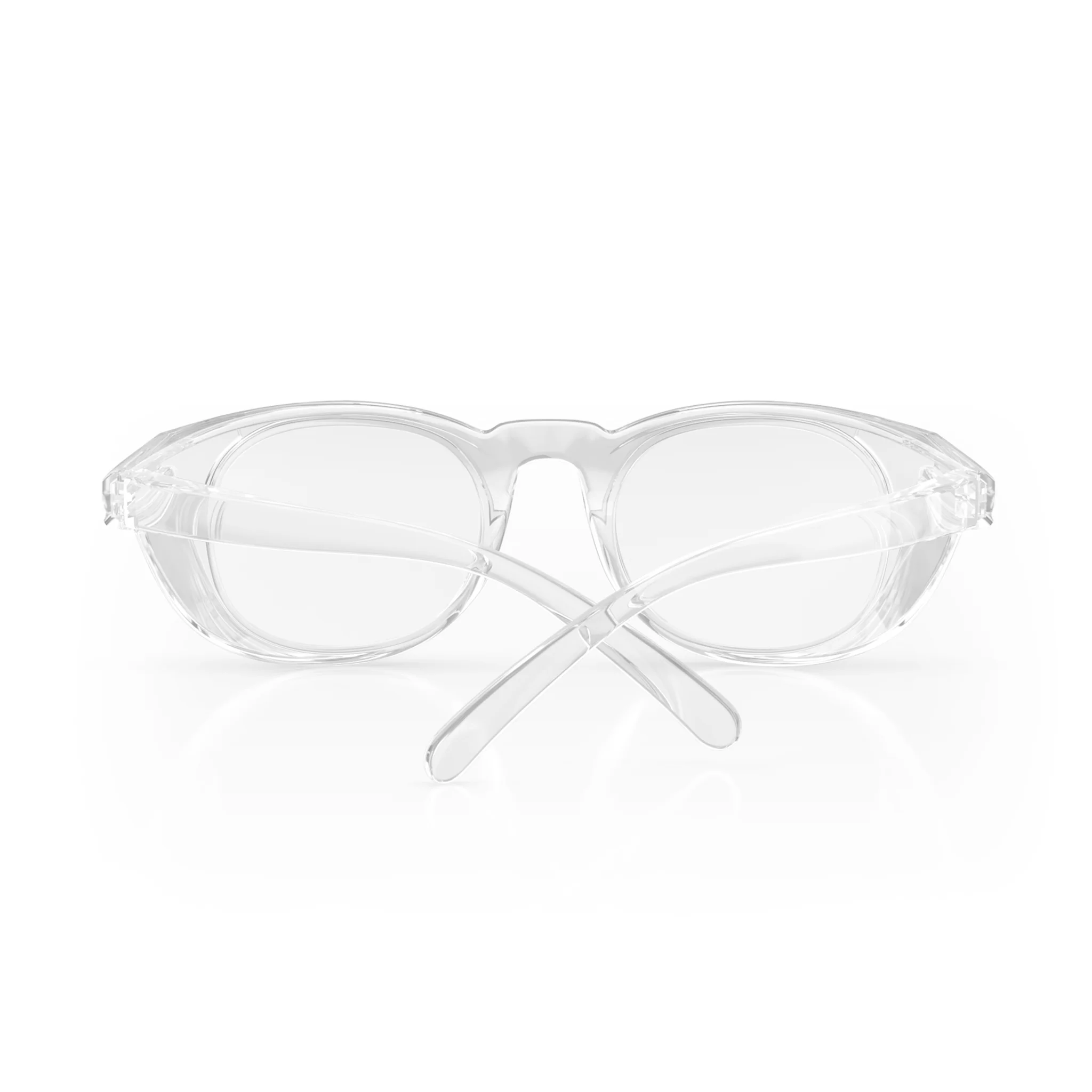 Lites Round Clear Frame Clear Lens Safety Glasses - Image 4