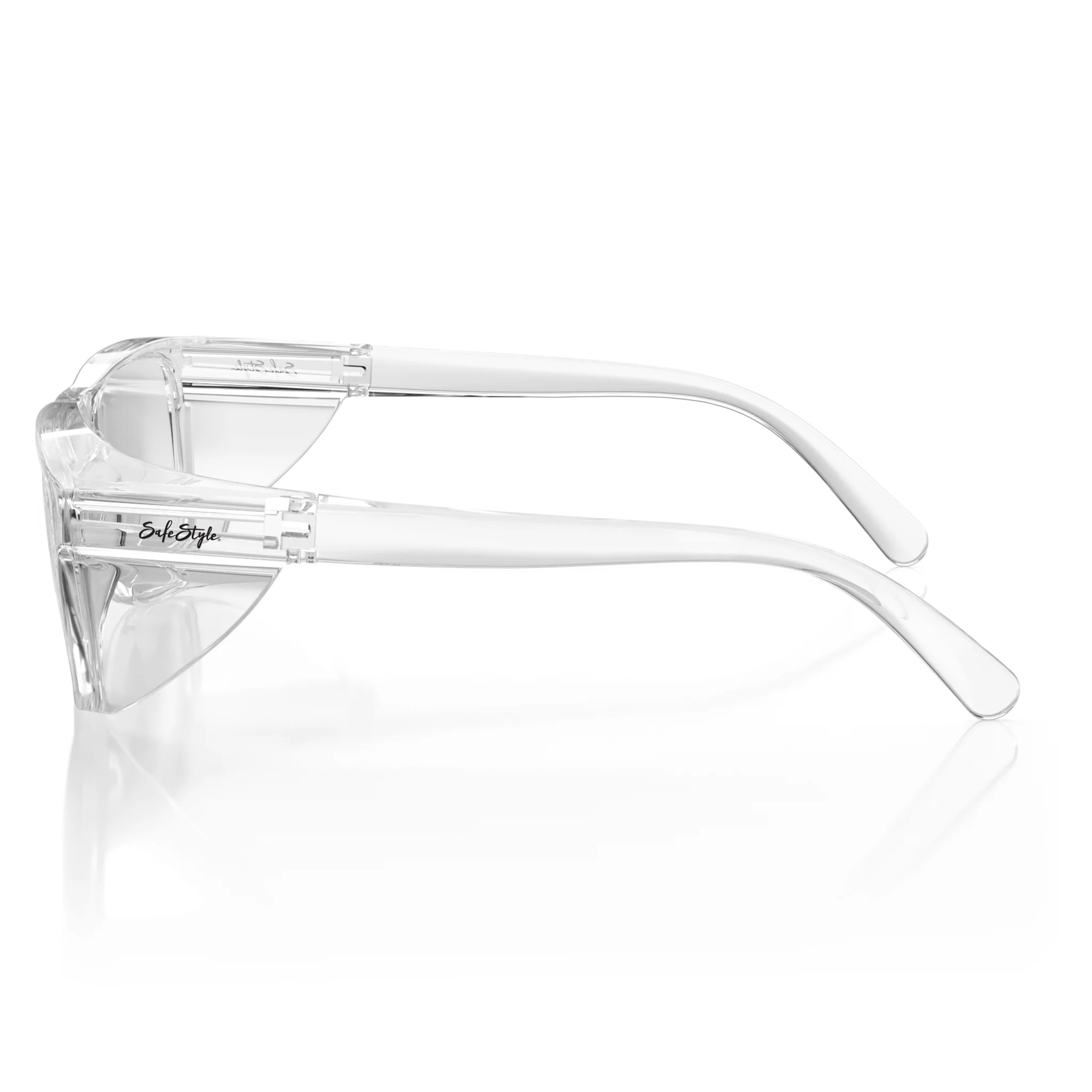 Lites Square Clear Frame Clear Lens Safety Glasses - Image 3