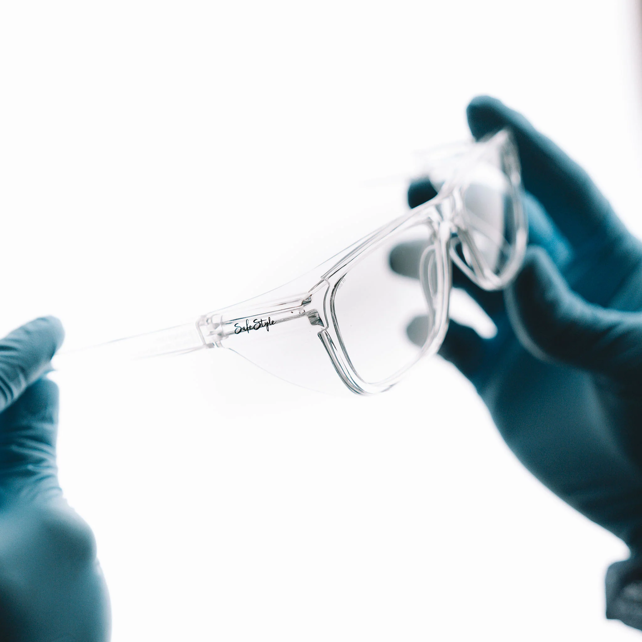 Lites Square Clear Frame Clear Lens Safety Glasses - Image 8