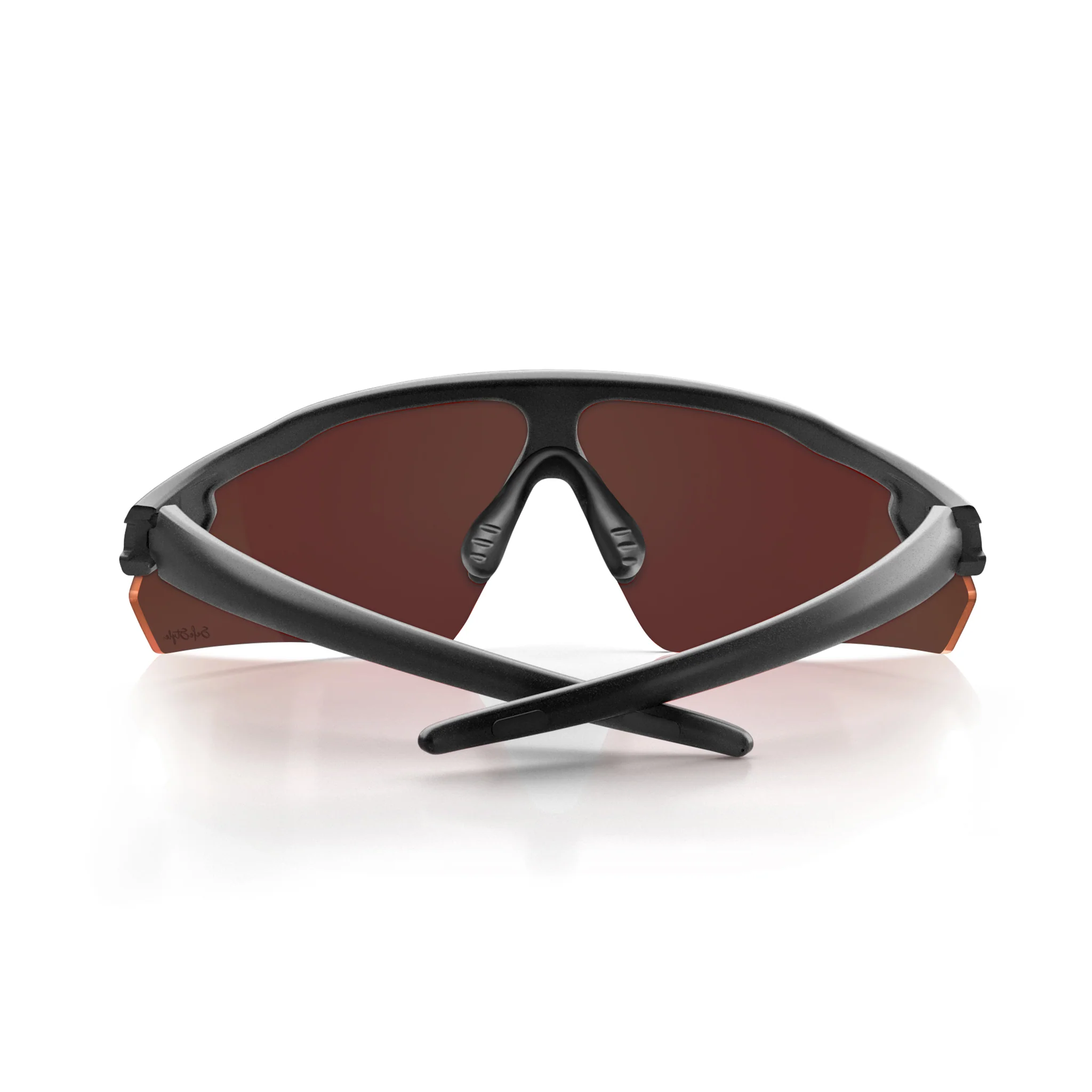 Phantoms Matte Black Frame Reflectors Red Lens Safety Glasses - Image 4