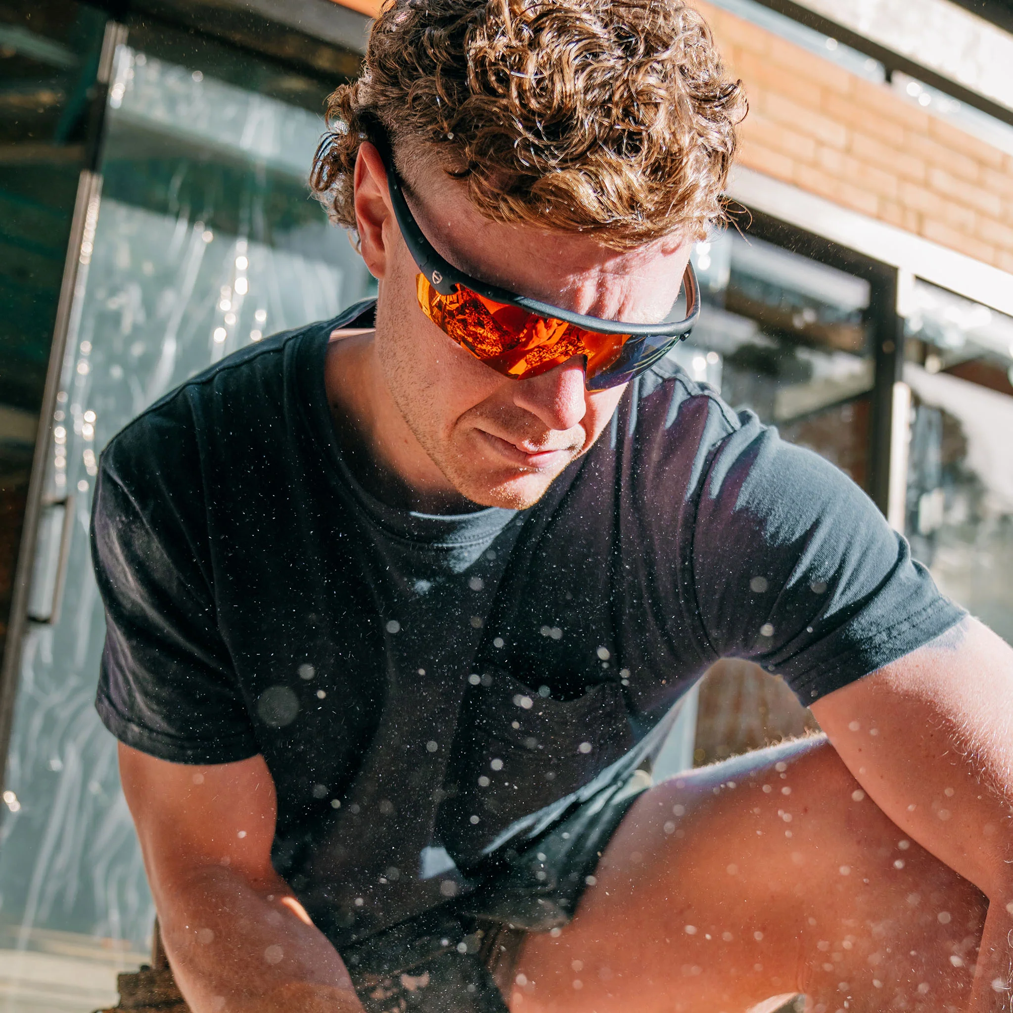 Phantoms Matte Black Frame Reflectors Red Lens Safety Glasses - Image 6