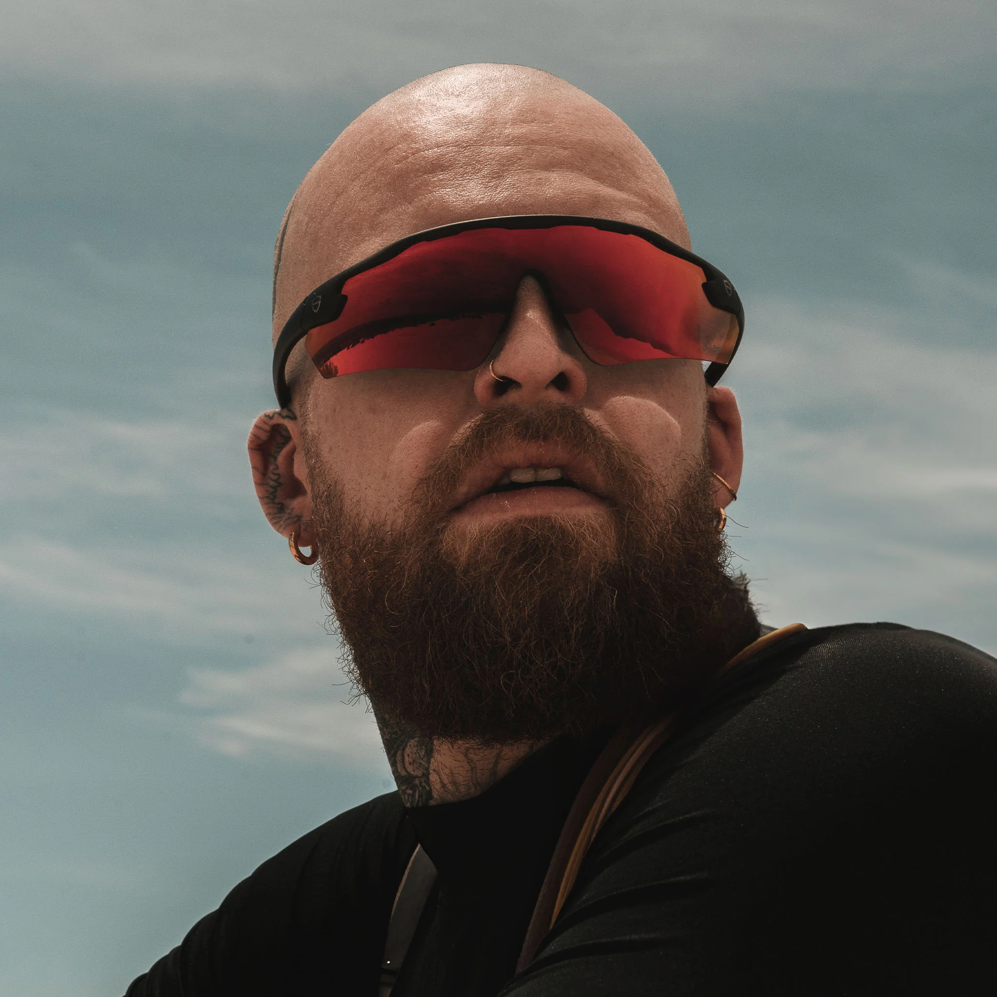 Phantoms Matte Black Frame Reflectors Red Lens Safety Glasses - Image 9