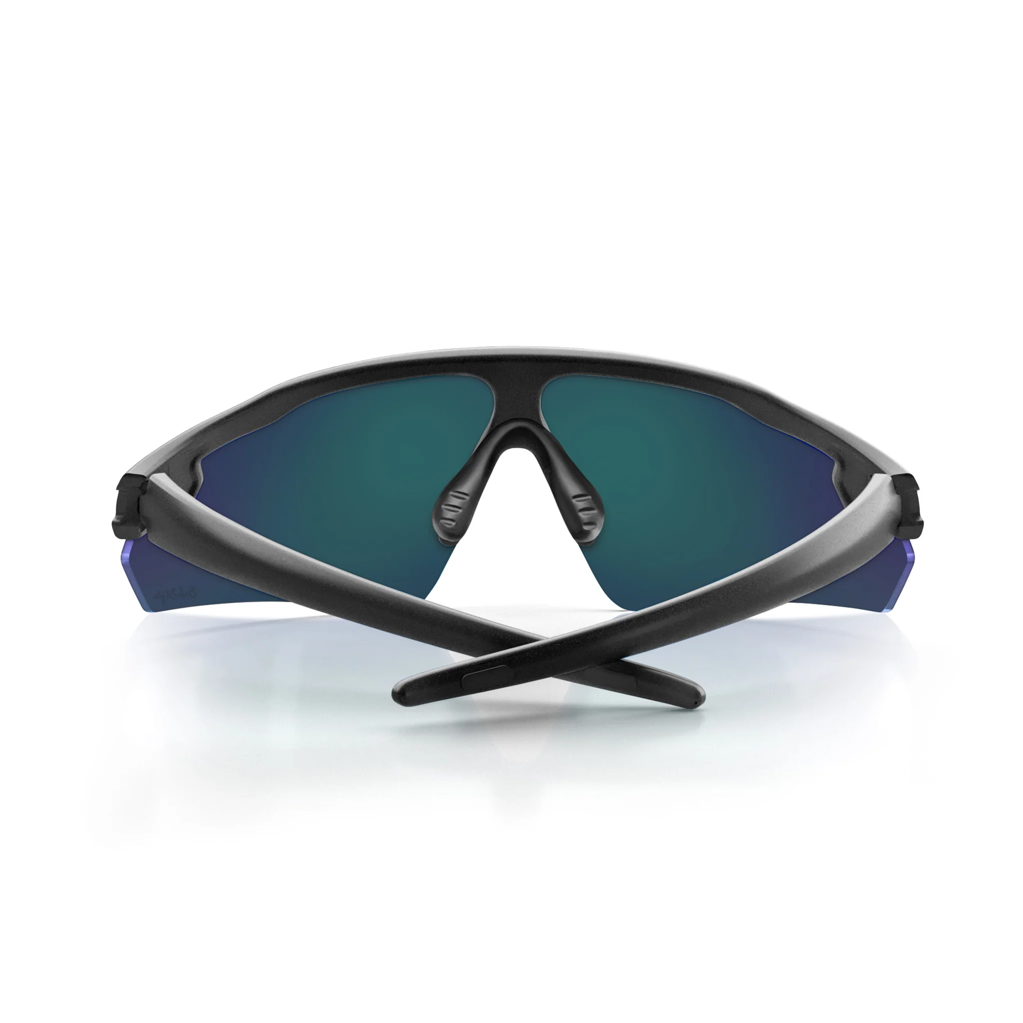 Phantoms Matte Black Frame Reflectors Blue Lens Safety Glasses - Image 4