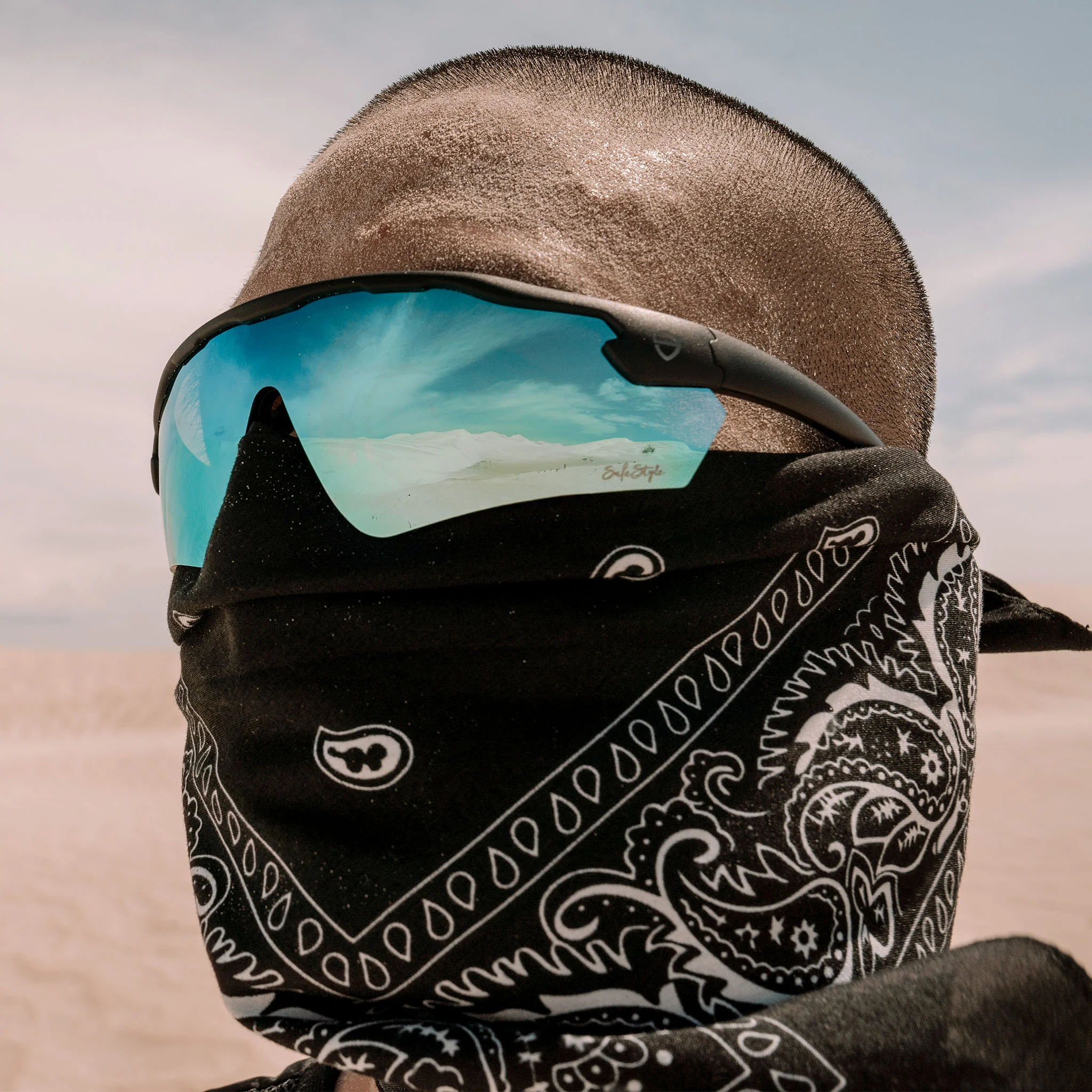 Phantoms Matte Black Frame Reflectors Blue Lens Safety Glasses - Image 8