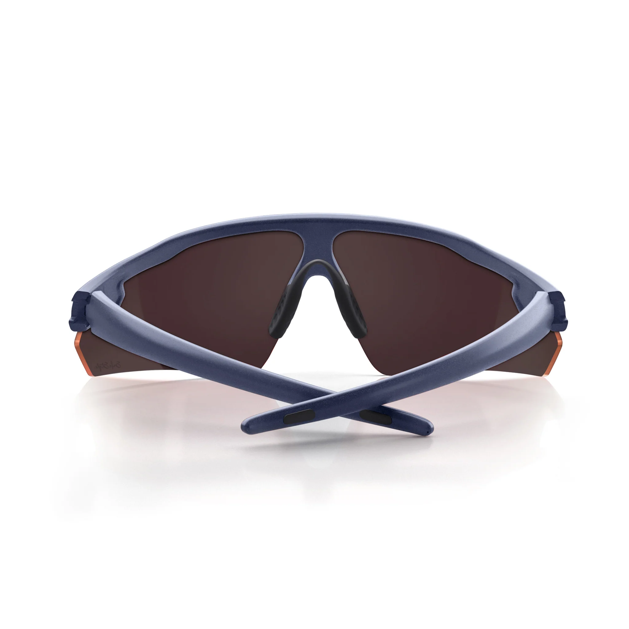 Phantoms Matte Navy Reflectors Red Lens Safety Glasses - Image 4