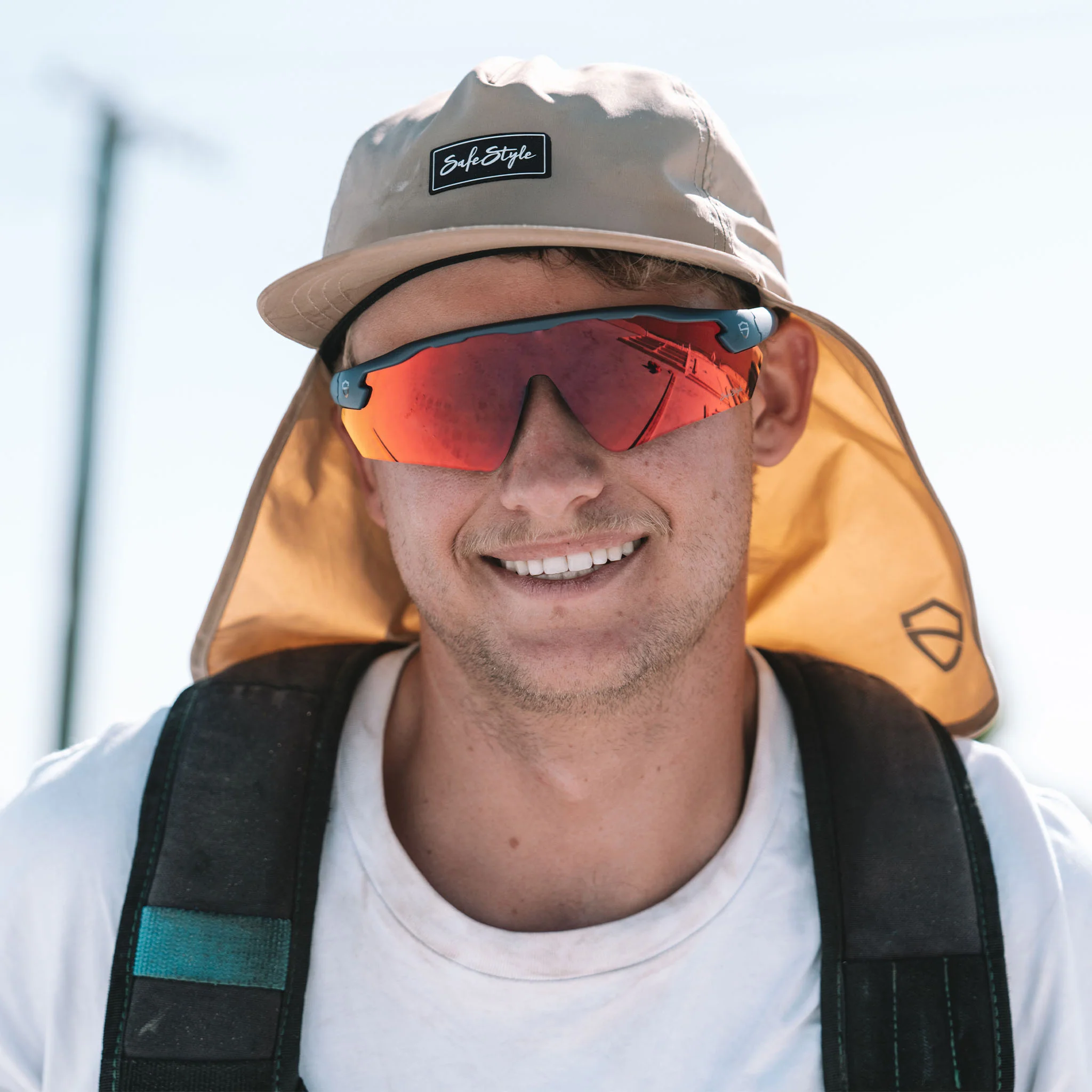 Phantoms Matte Navy Reflectors Red Lens Safety Glasses - Image 6