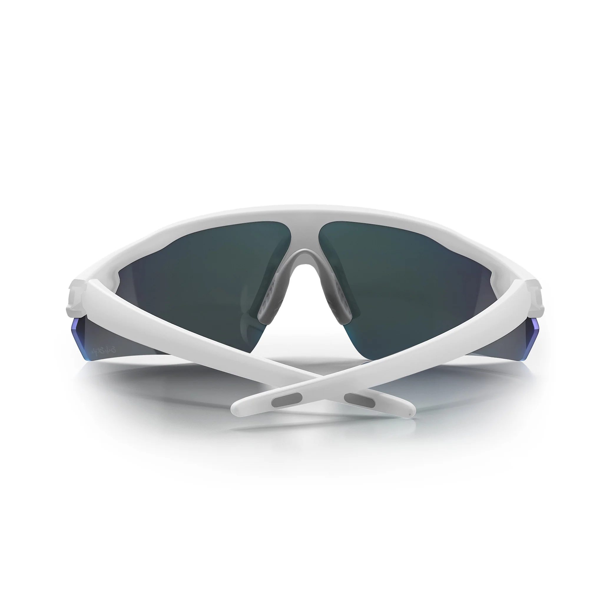Phantoms Matte White Frame Reflectors Blue Lens Safety Glasses - Image 4