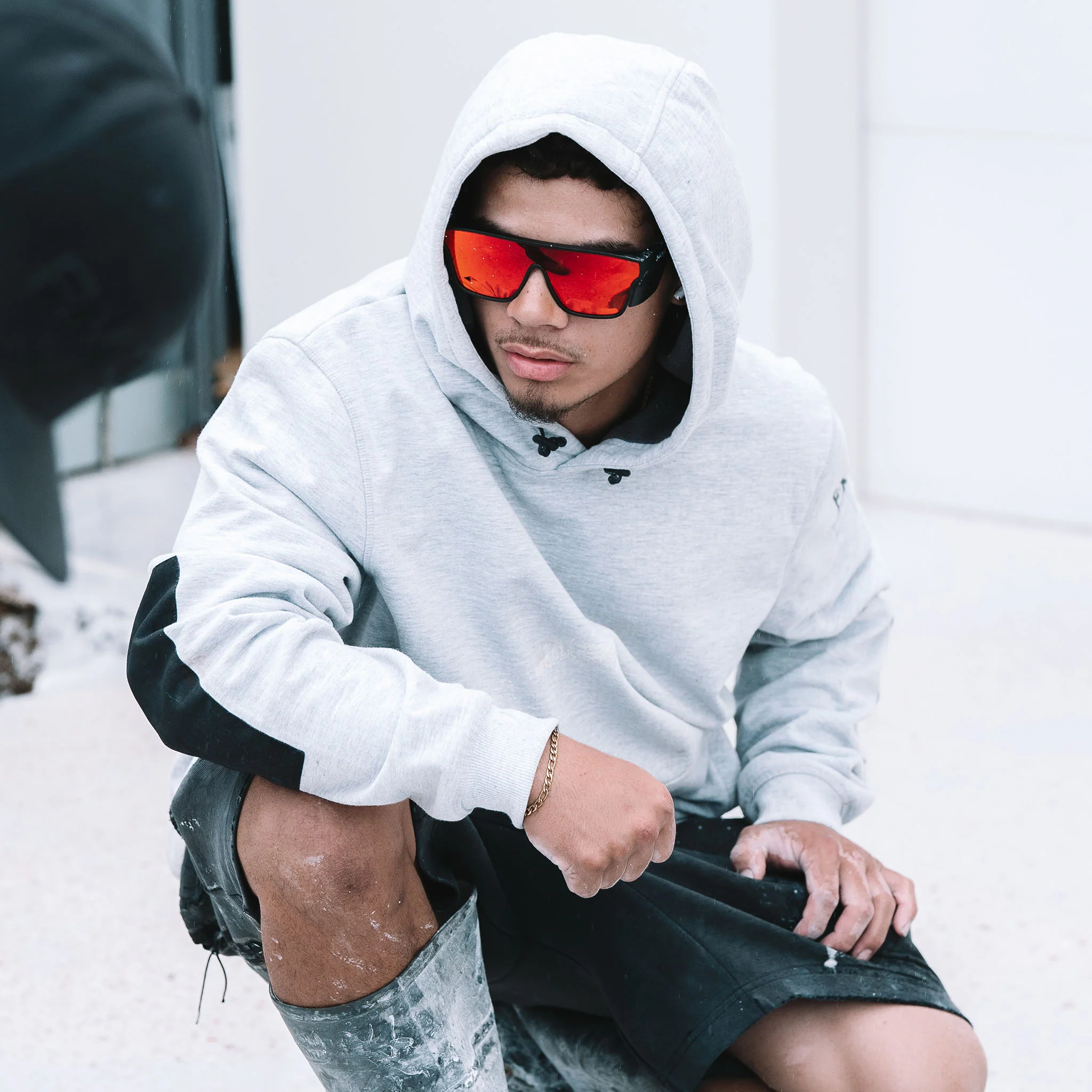 Primes Matte Black Frame Reflectors Red Lens Safety Glasses - Image 5