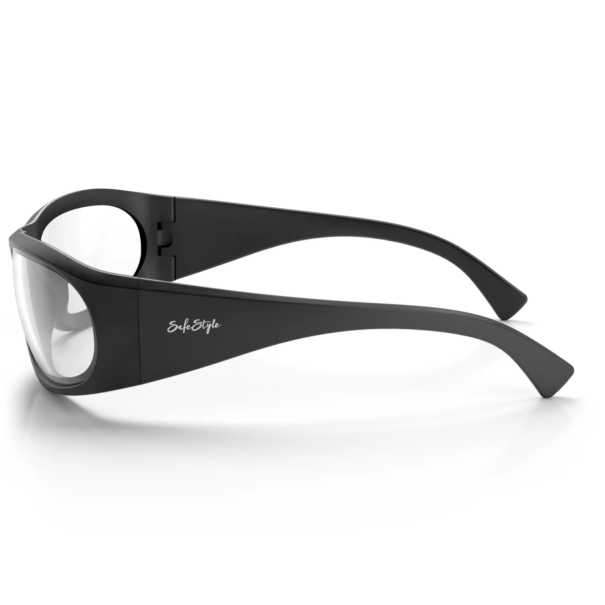 Sonics Matte Black Frame Clear Lens Safety Glasses - Image 3
