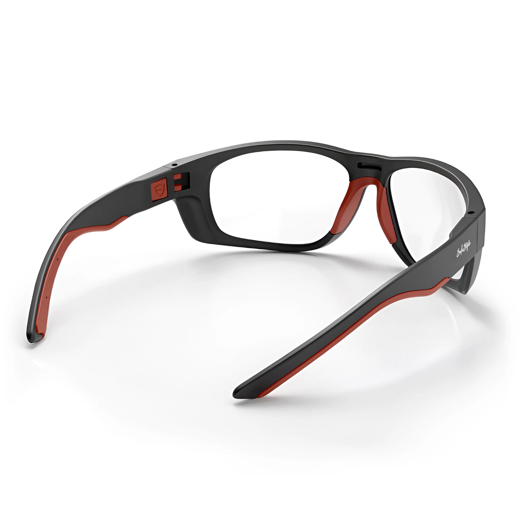 Switches Matte Black/Red Frame Clear Lens Safety Glasses - Image 7