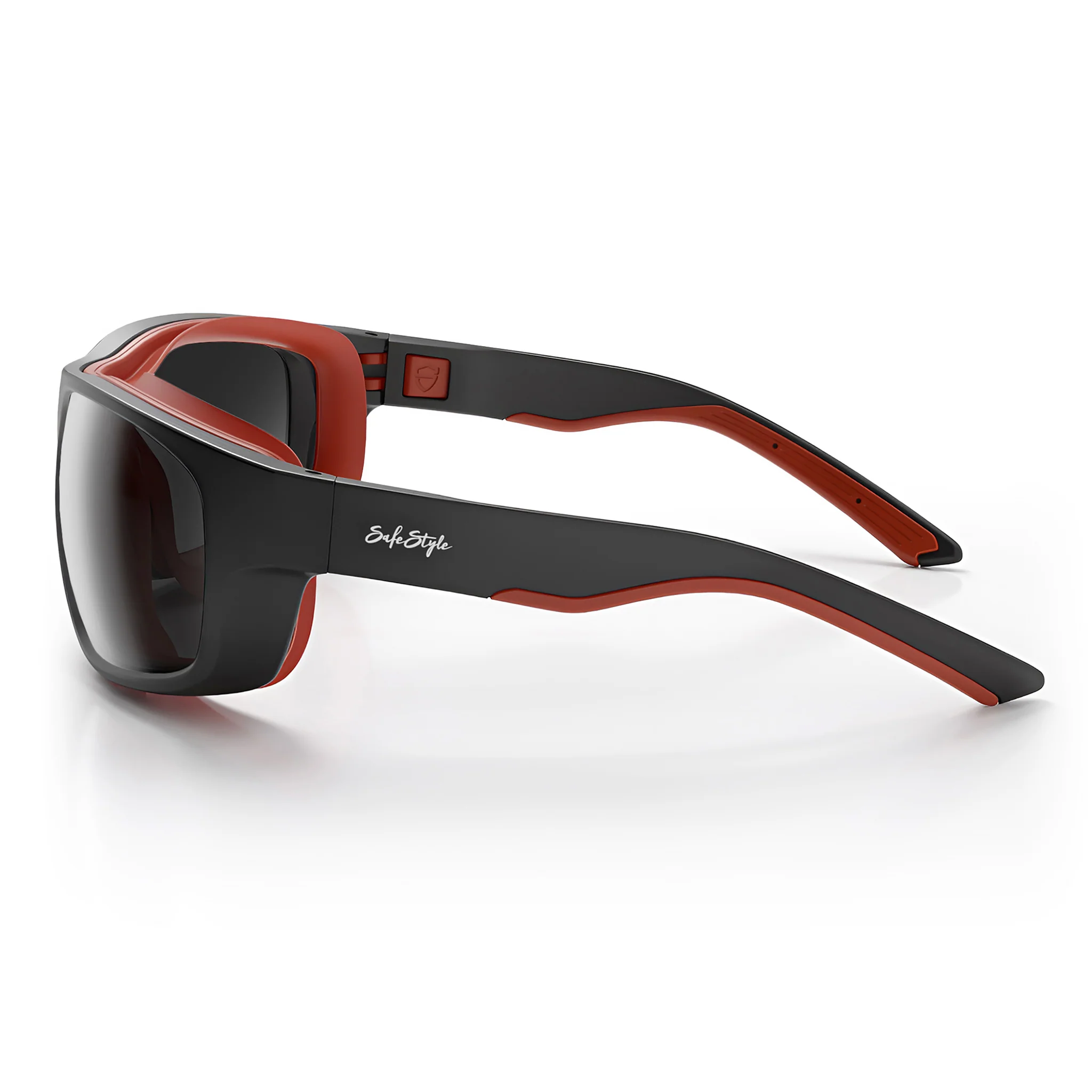 Switches Matte Black/Red Frame Grey Polarised Lens Safety Glasses - Image 4